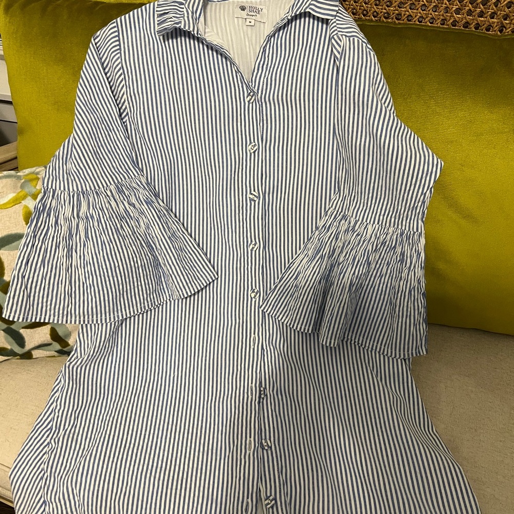HOLLY SHAE BLUE SEERSUCKER DRESS